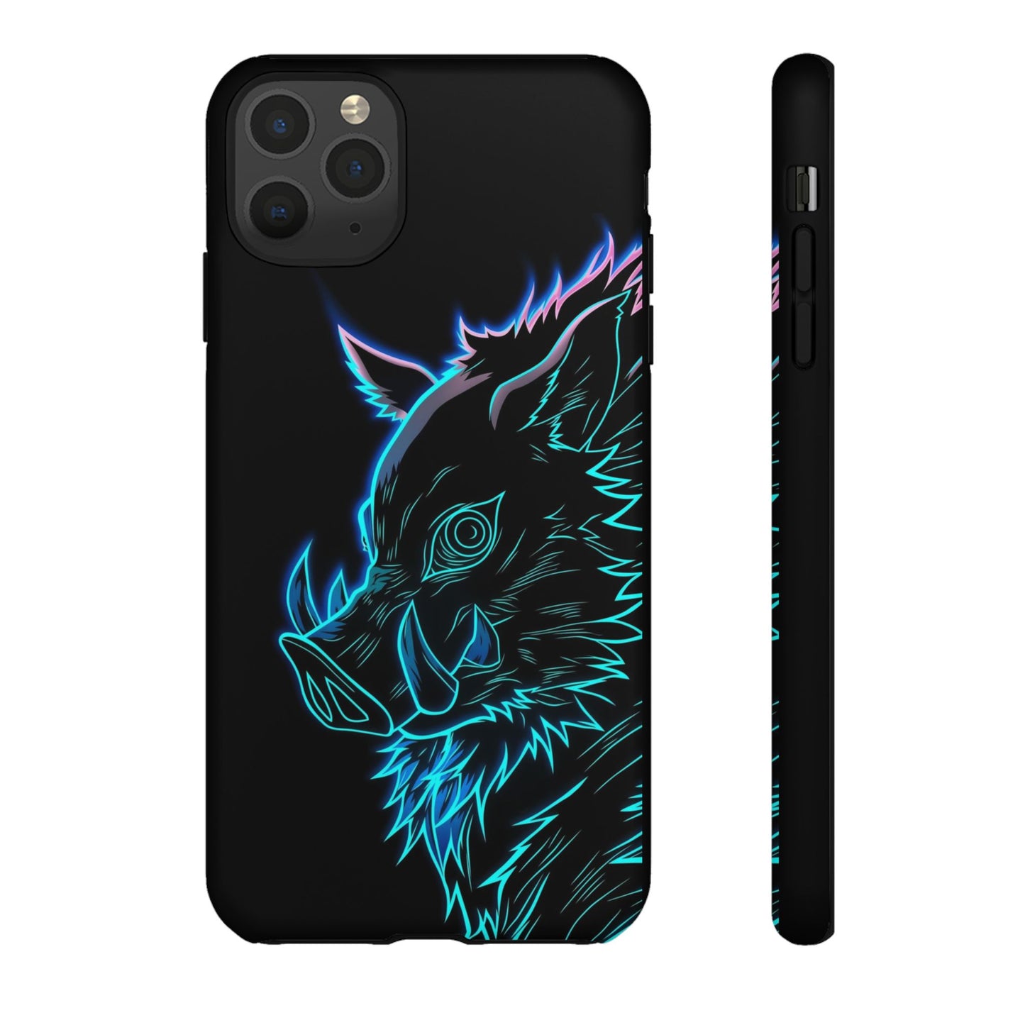 Tough Cases For iPhone, Galaxy, Anime Hashibira Beast Slayer Neon Design