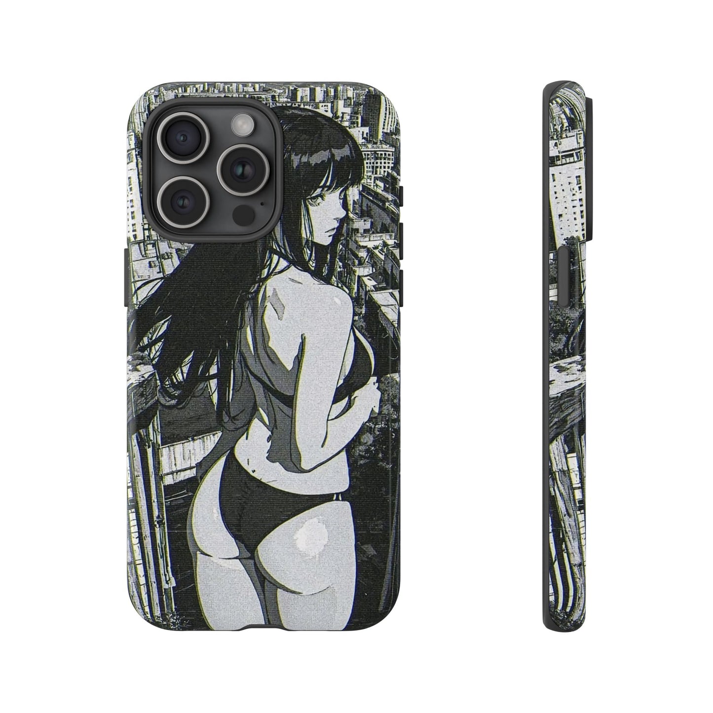 Tough Phone Case, Anime Manga Girl Bikini Design, iPhone, Galaxy, Google Pixel, Hentai Ecchi Art