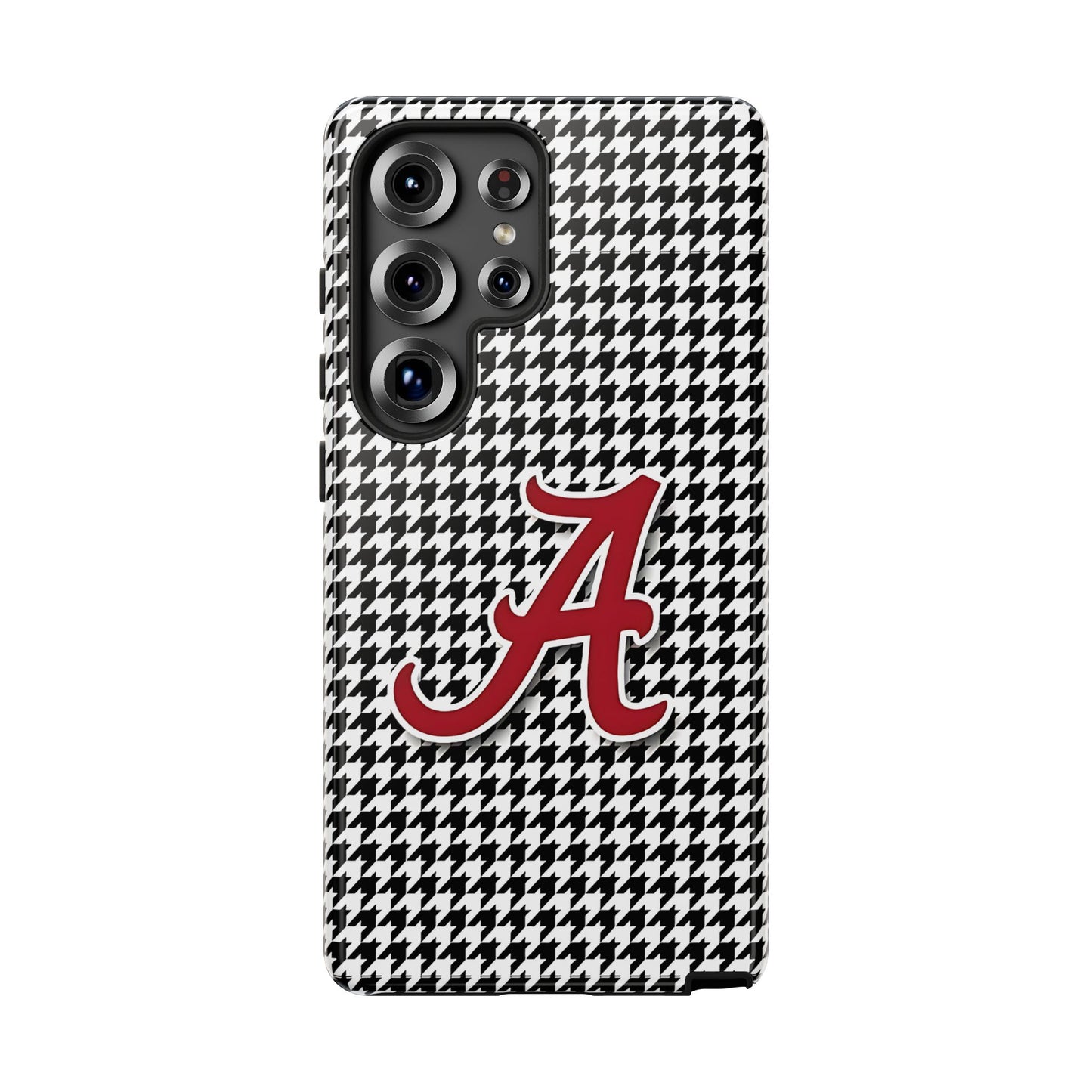 Alabama Houndstooth Phone Case, Tough Cases, College RTR Fan Gear, Initial A