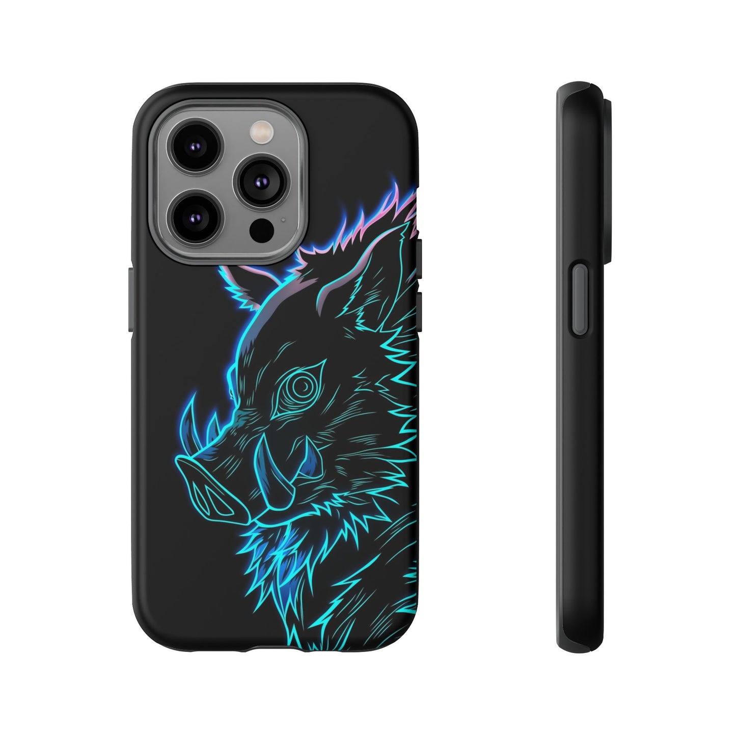 Tough Cases For iPhone, Galaxy, Anime Hashibira Beast Slayer Neon Design