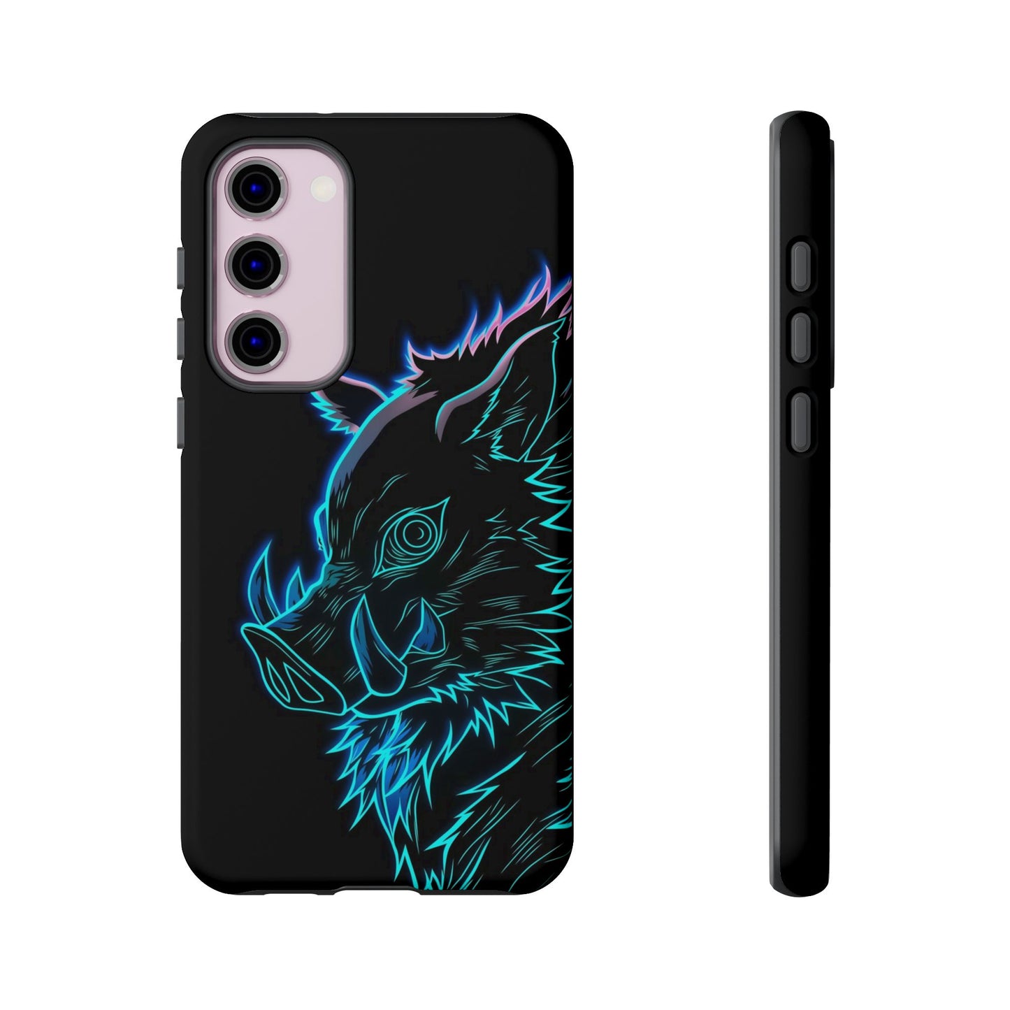 Tough Cases For iPhone, Galaxy, Anime Hashibira Beast Slayer Neon Design