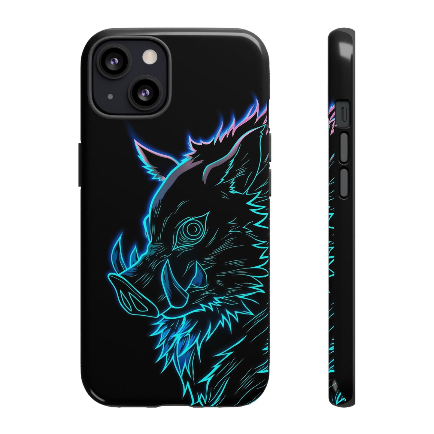 Tough Cases For iPhone, Galaxy, Anime Hashibira Beast Slayer Neon Design