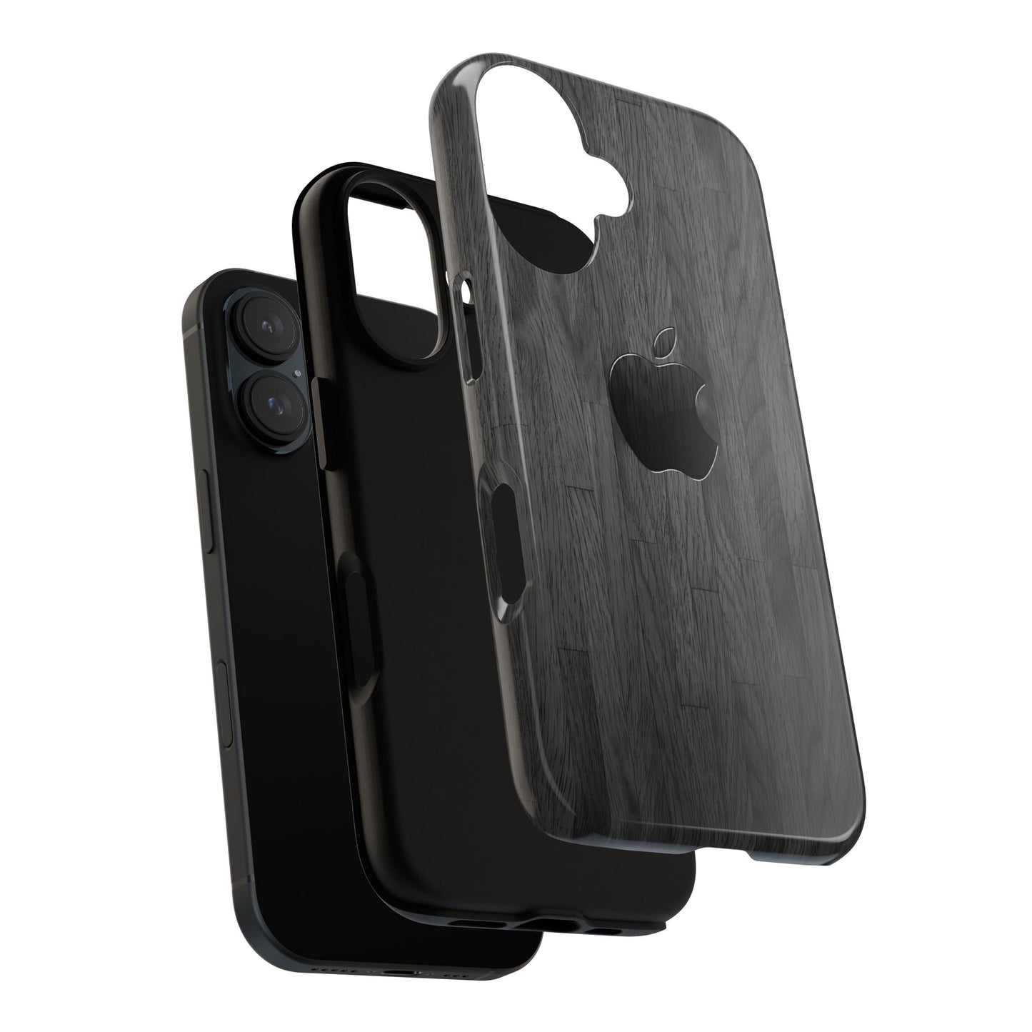 Tough Cases For iPhones, Gray Wood Color Rugged Phone Case