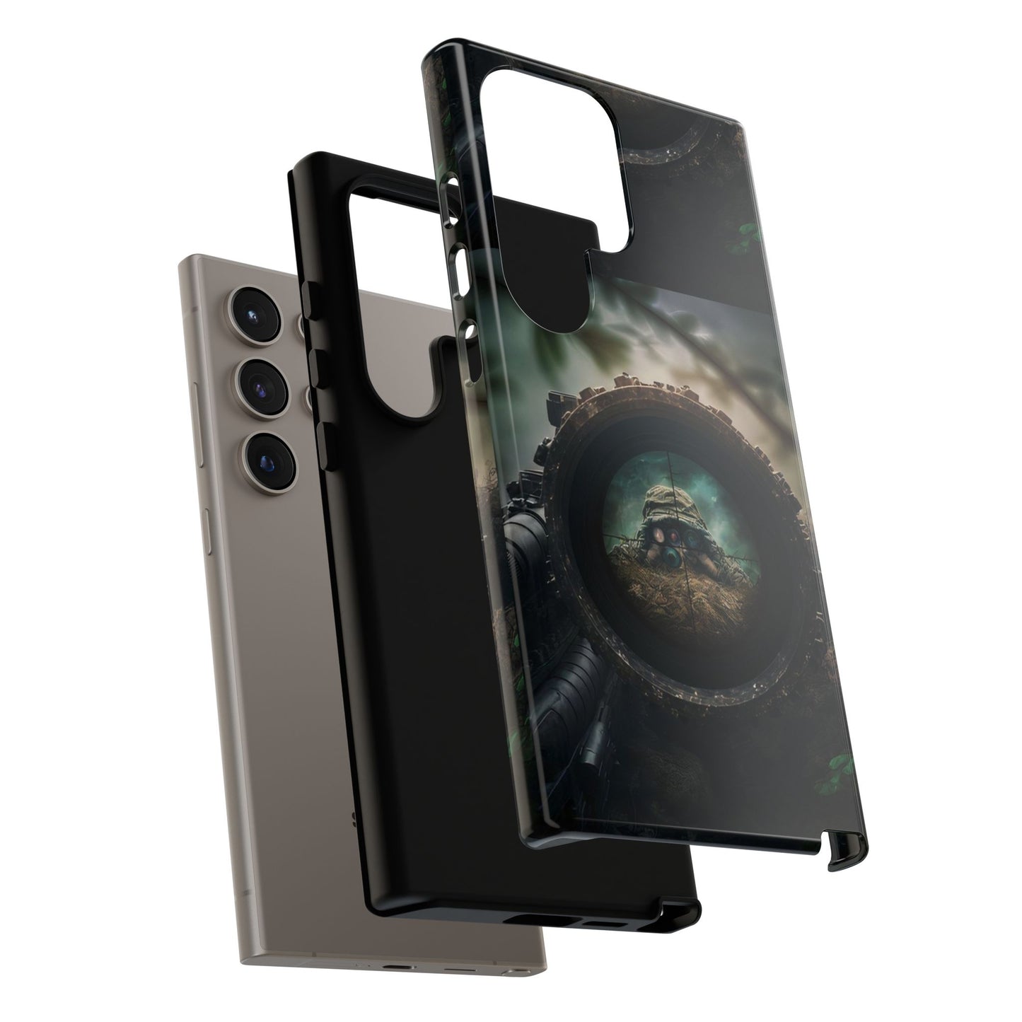 Sniper Scope Soldier Phone Case | Dual Layer Tough Cover  For iPhone