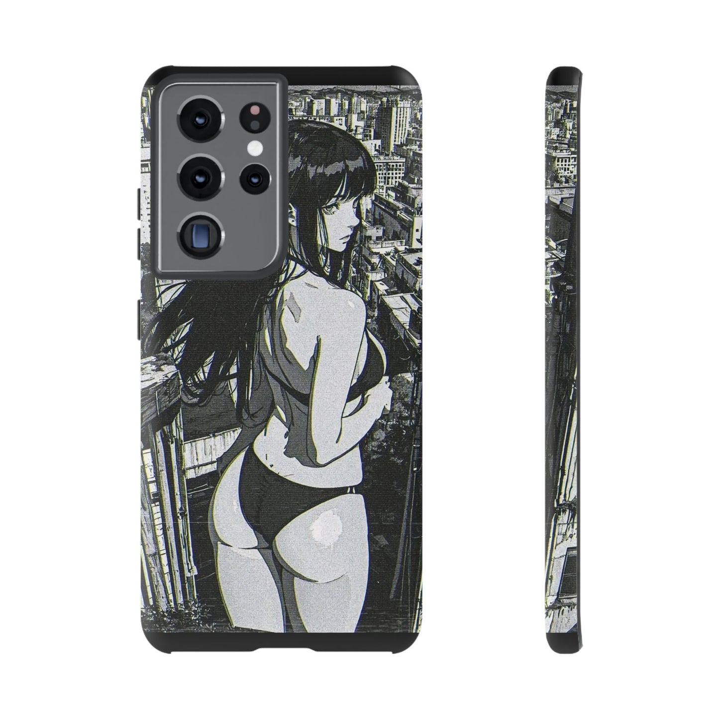 Tough Phone Case, Anime Manga Girl Bikini Design, iPhone, Galaxy, Google Pixel, Hentai Ecchi Art