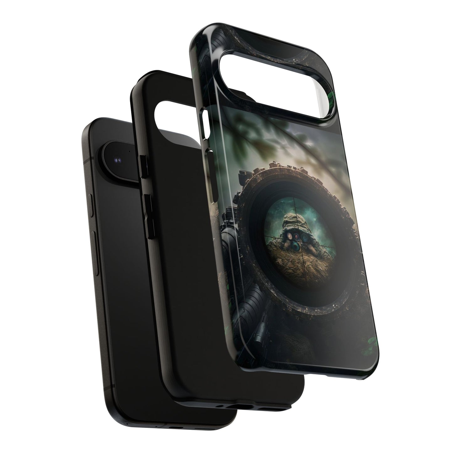 Sniper Scope Soldier Phone Case | Dual Layer Tough Cover  For iPhone