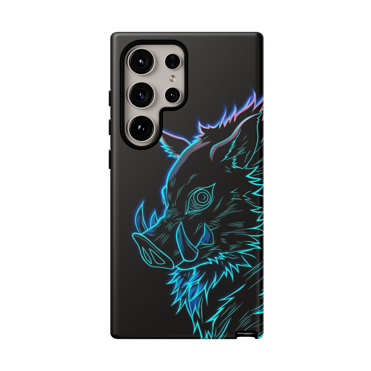 Tough Cases For iPhone, Galaxy, Anime Hashibira Beast Slayer Neon Design