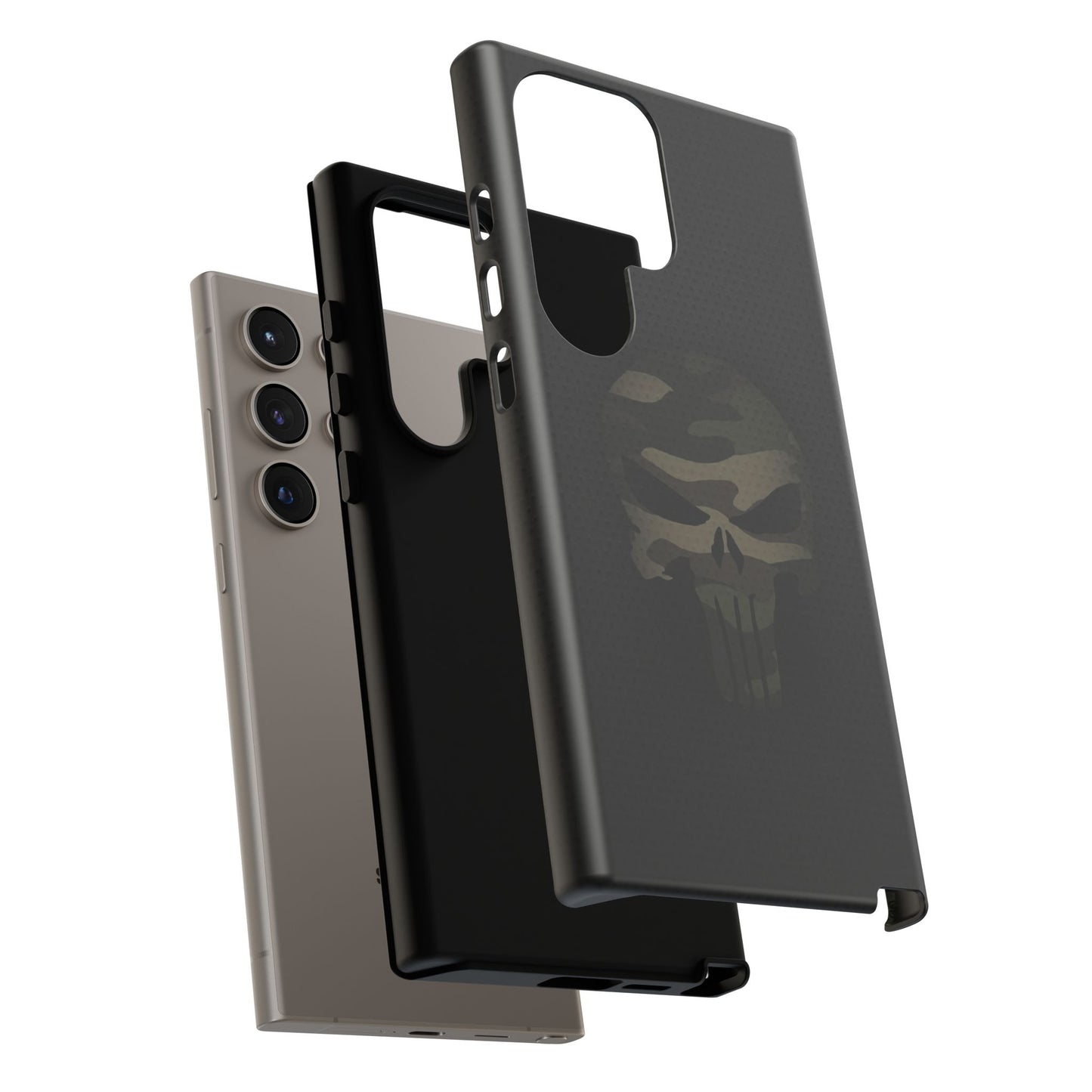 Camo Green Tough Case For iPhone, Samsung Galaxy, Pixel, Punisher Graphic