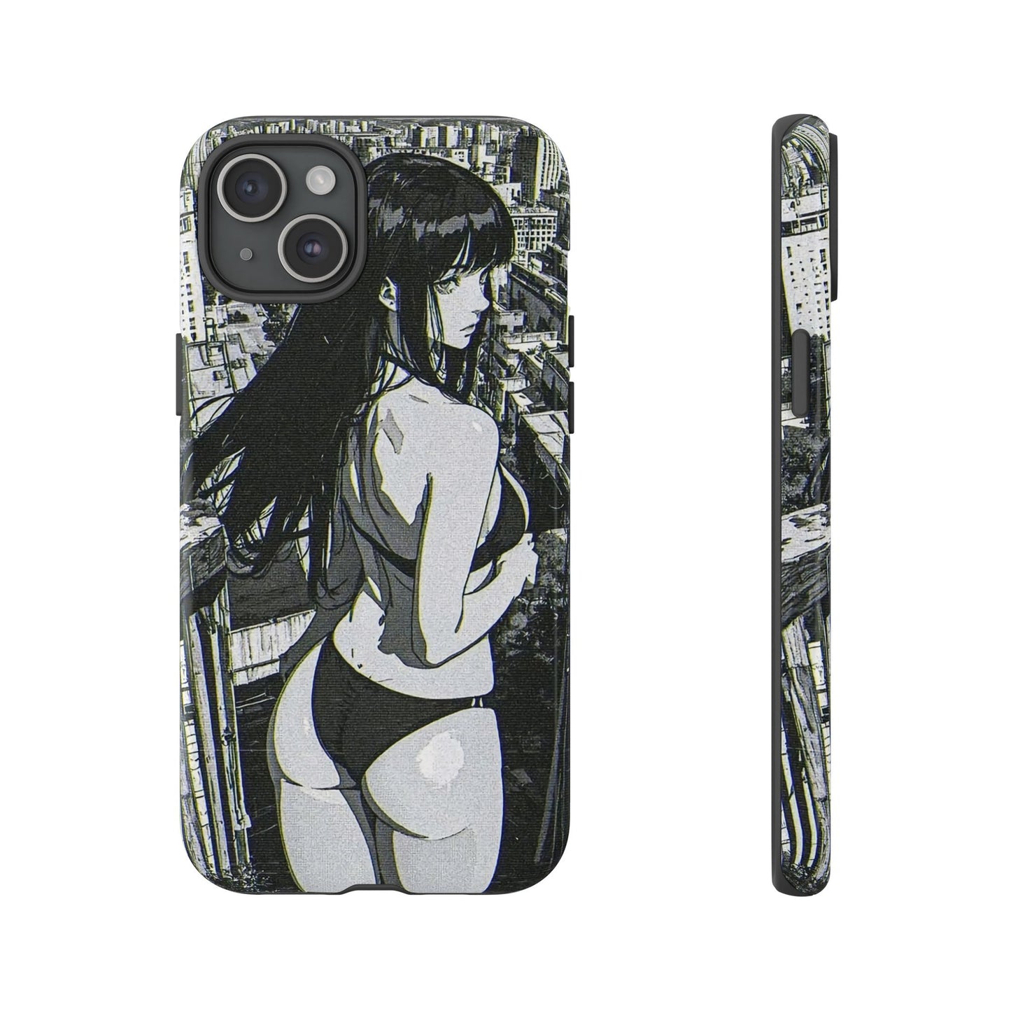 Tough Phone Case, Anime Manga Girl Bikini Design, iPhone, Galaxy, Google Pixel, Hentai Ecchi Art