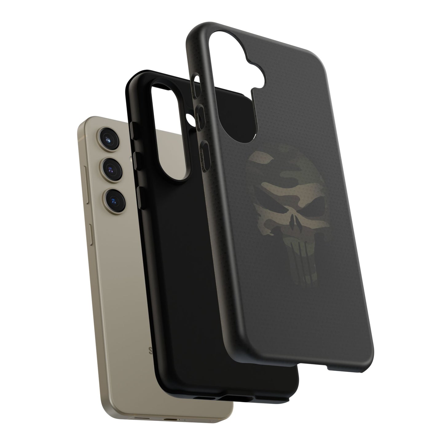 Camo Green Tough Case For iPhone, Samsung Galaxy, Jake Skull Punisher Graphic