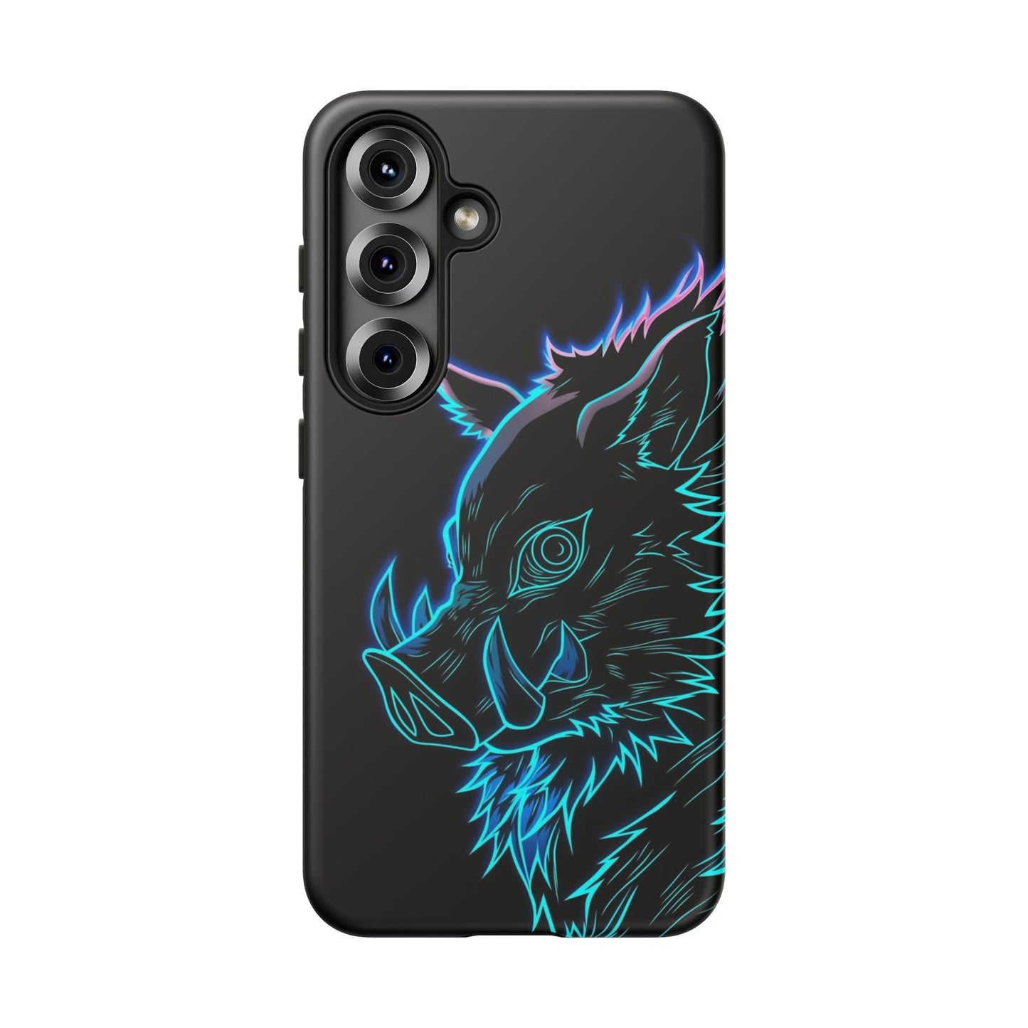 Tough Cases For iPhone, Galaxy, Anime Hashibira Beast Slayer Neon Design