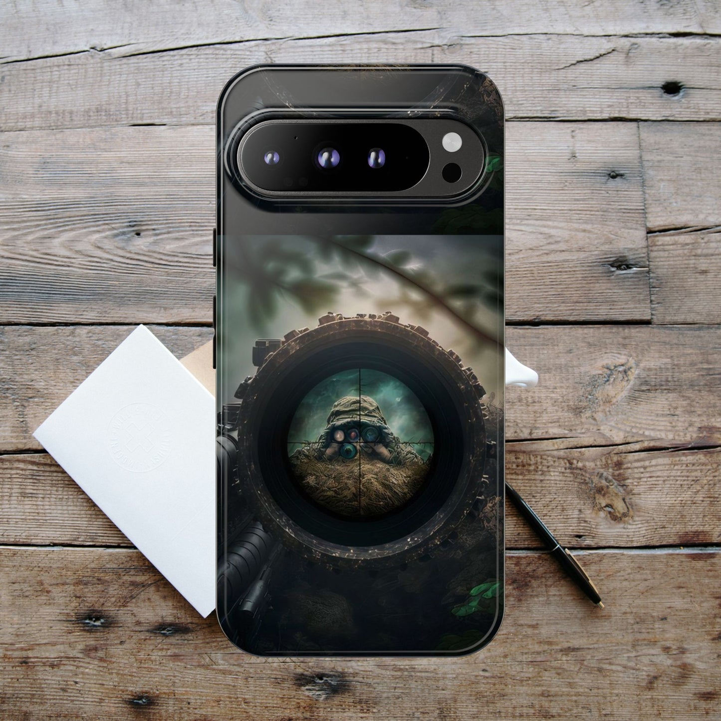 Sniper Scope Soldier Phone Case | Dual Layer Tough Cover  For iPhone
