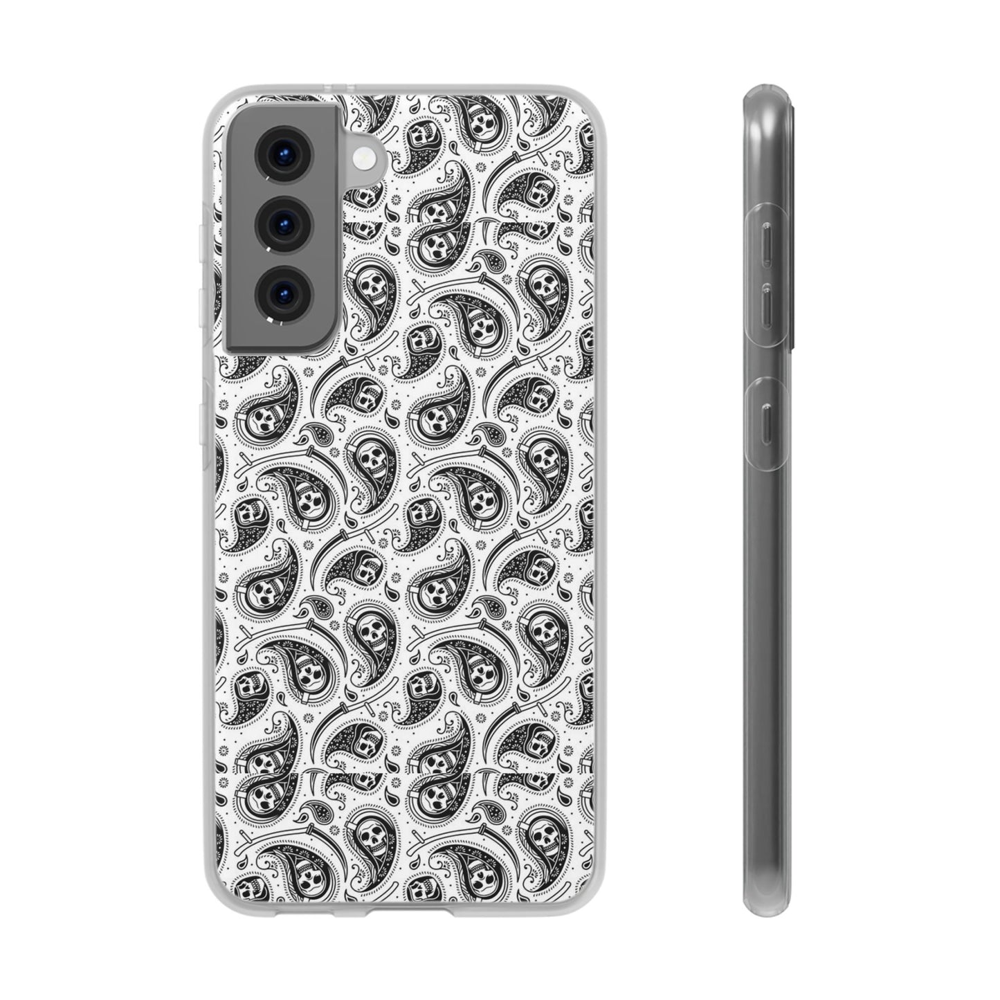 Skull Paisley Pattern Phone Case TPU Soft Flexi Case for iPhones