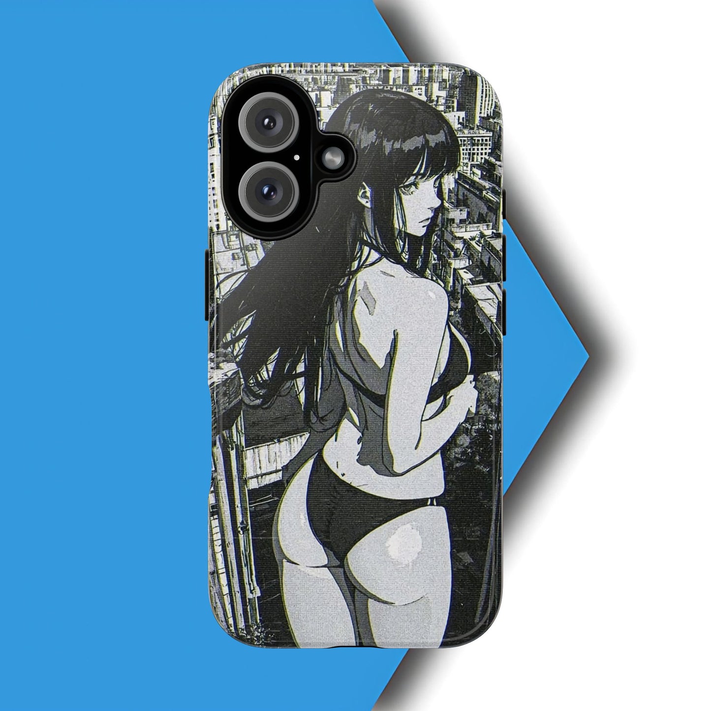 Tough Phone Case, Anime Manga Girl Bikini Design, iPhone, Galaxy, Google Pixel, Hentai Ecchi Art