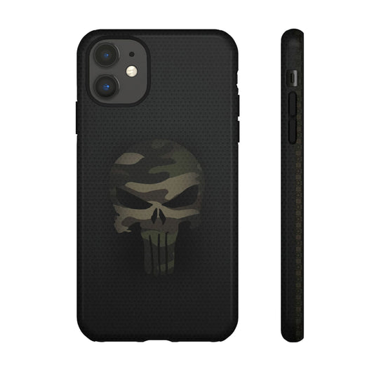 Camo Green Tough Case For iPhone, Samsung Galaxy, Jake Skull Punisher Graphic