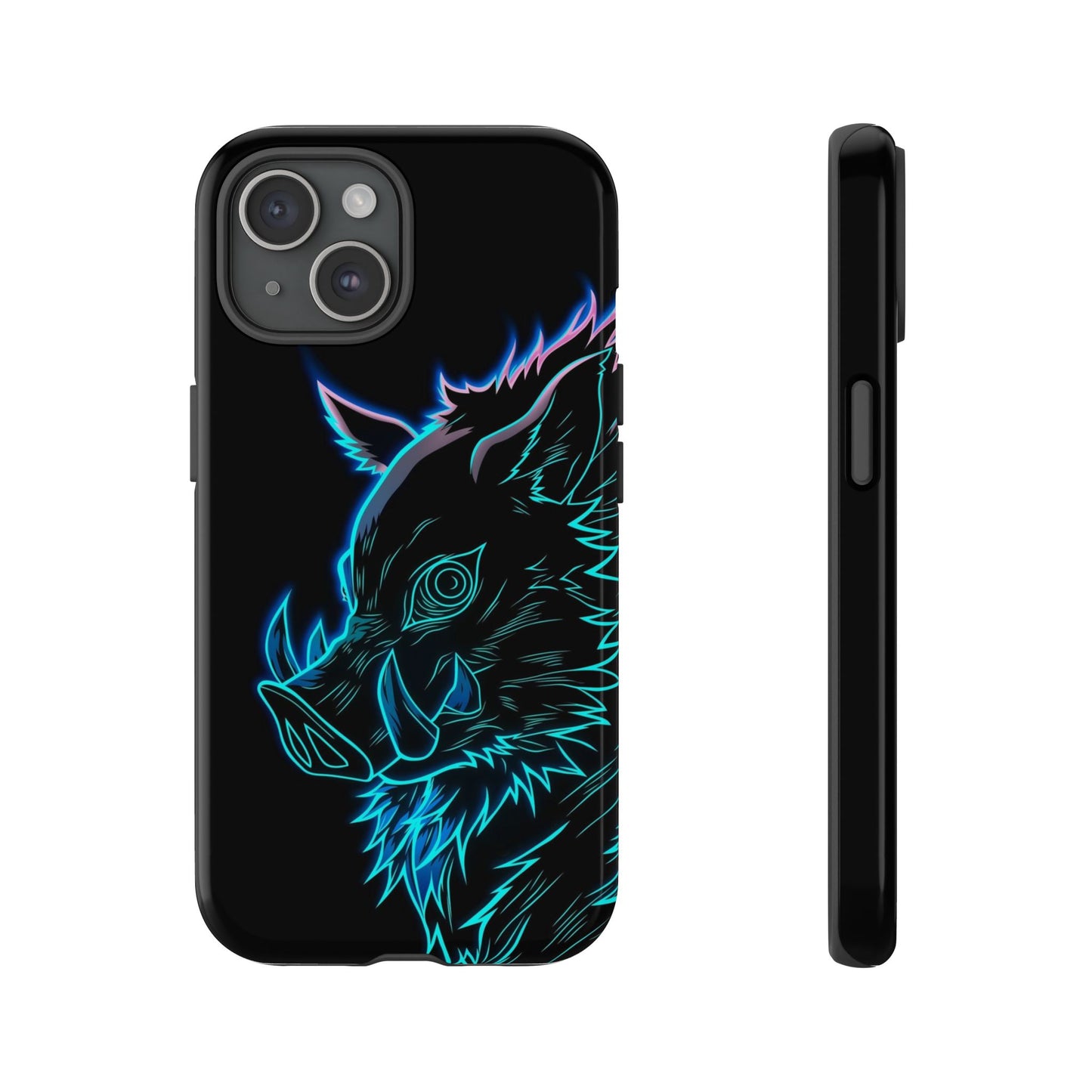 Tough Cases For iPhone, Galaxy, Anime Hashibira Beast Slayer Neon Design