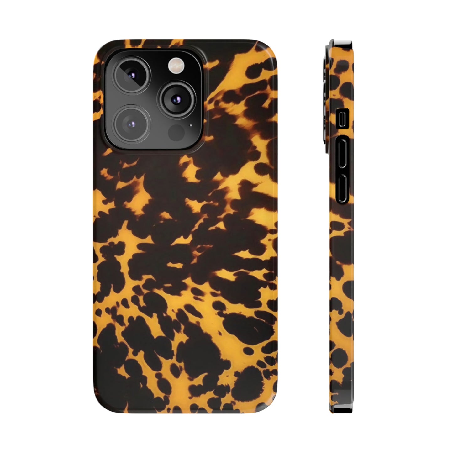 Two Tone Tortoiseshell iPhone Ultra Slim Cases, Glossy Finish