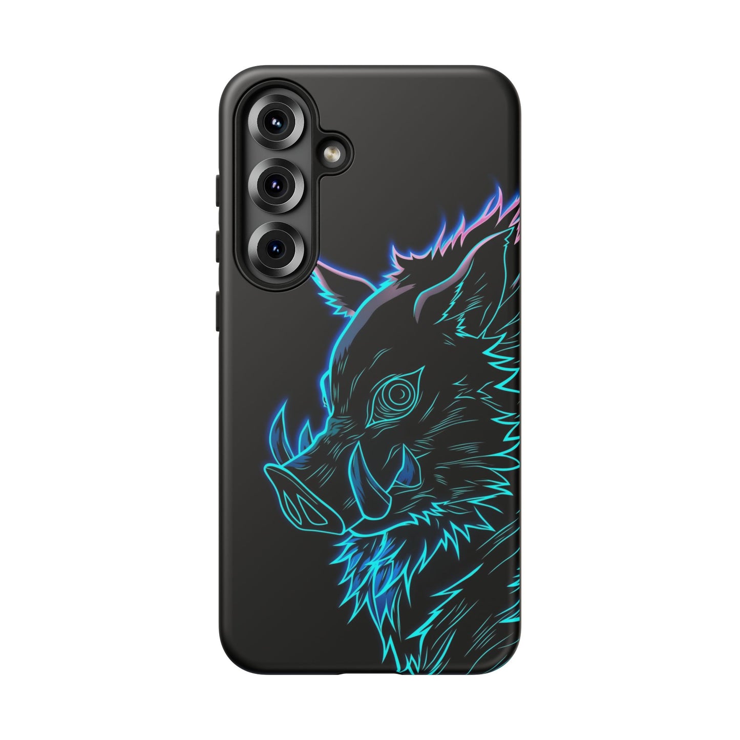 Tough Cases For iPhone, Galaxy, Anime Hashibira Beast Slayer Neon Design