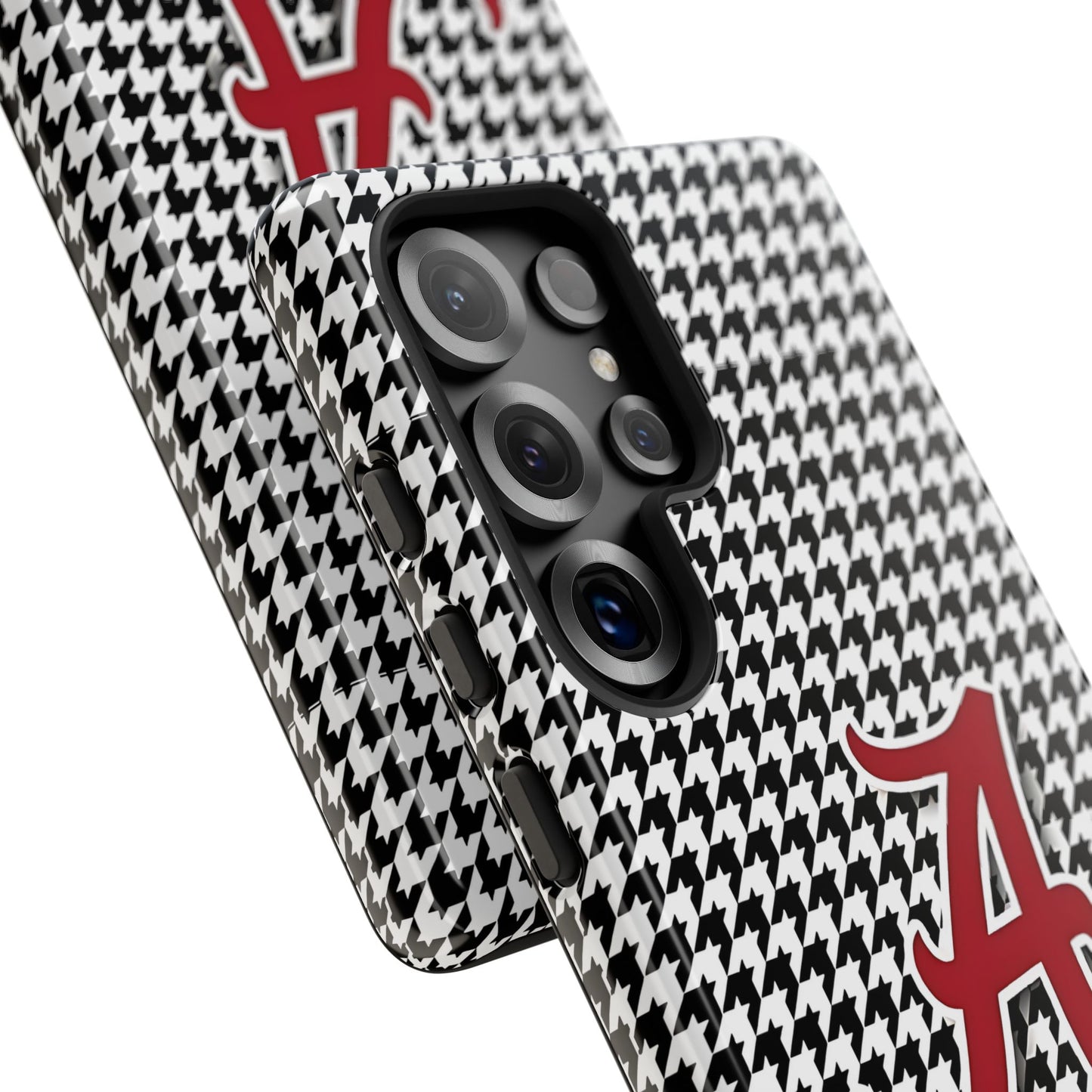 Alabama Houndstooth Phone Case, Tough Cases, College RTR Fan Gear, Initial A