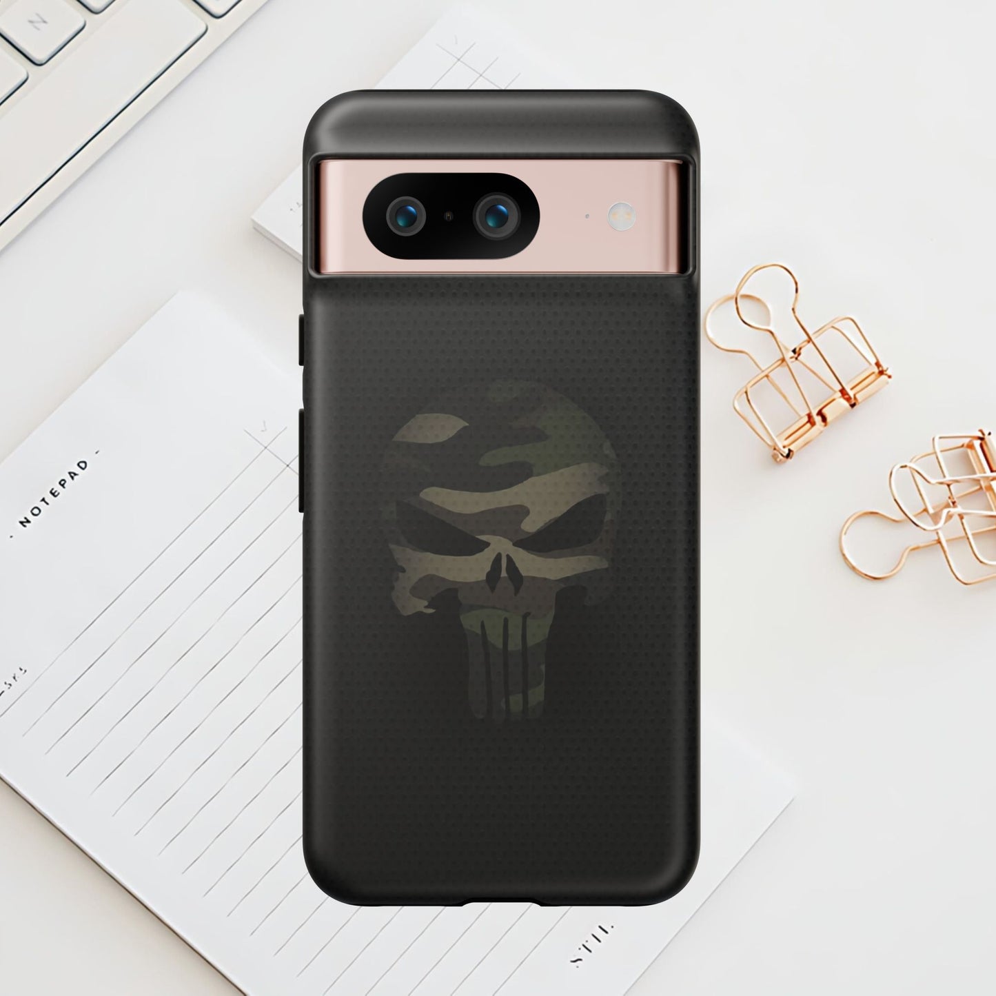 Camo Green Tough Case For iPhone, Samsung Galaxy, Pixel, Punisher Graphic