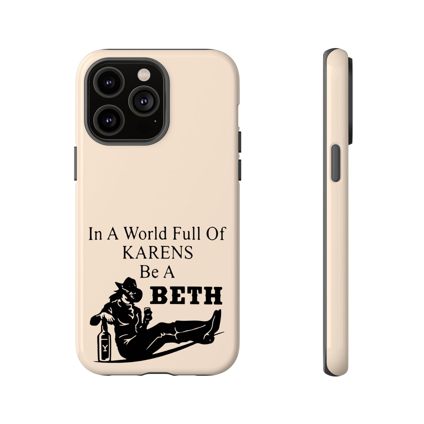 Peach Color Tough Phone Cases For iPhone, Samsung, Pixel, Cowgirl Inspired