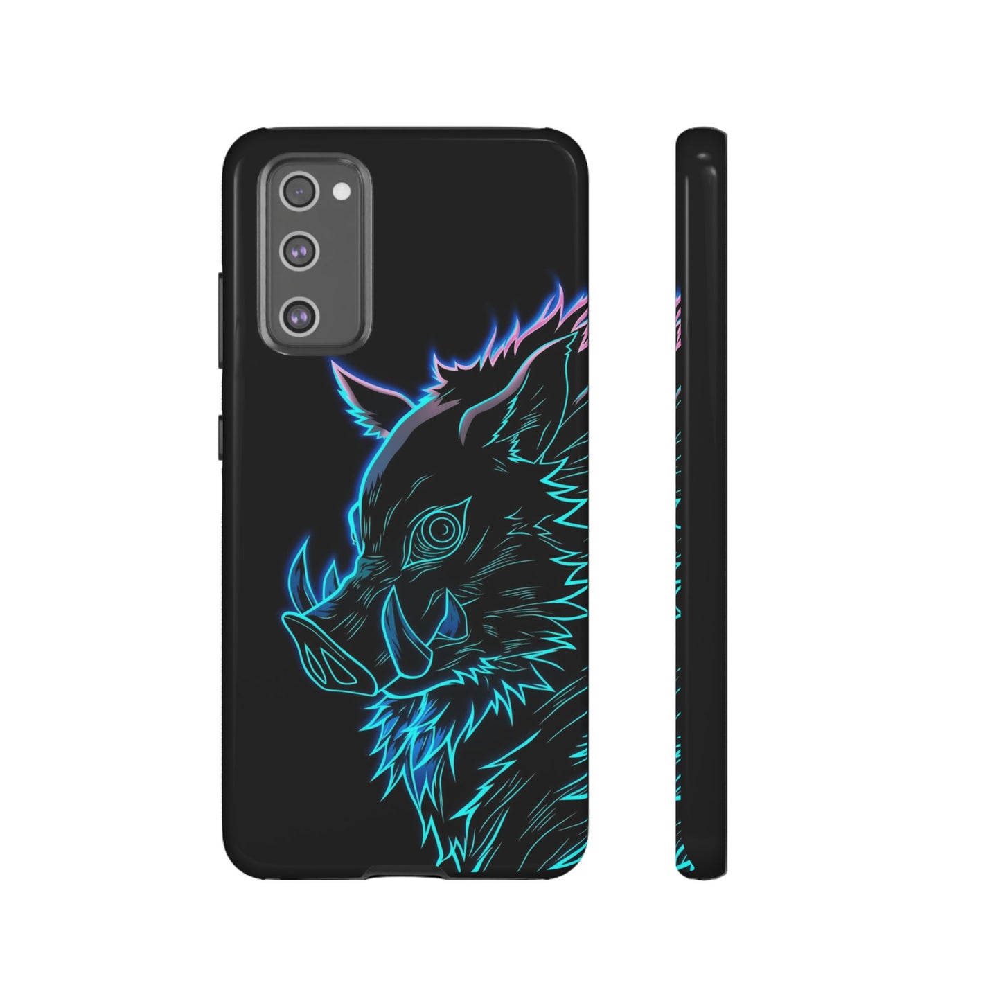 Tough Cases For iPhone, Galaxy, Anime Hashibira Beast Slayer Neon Design