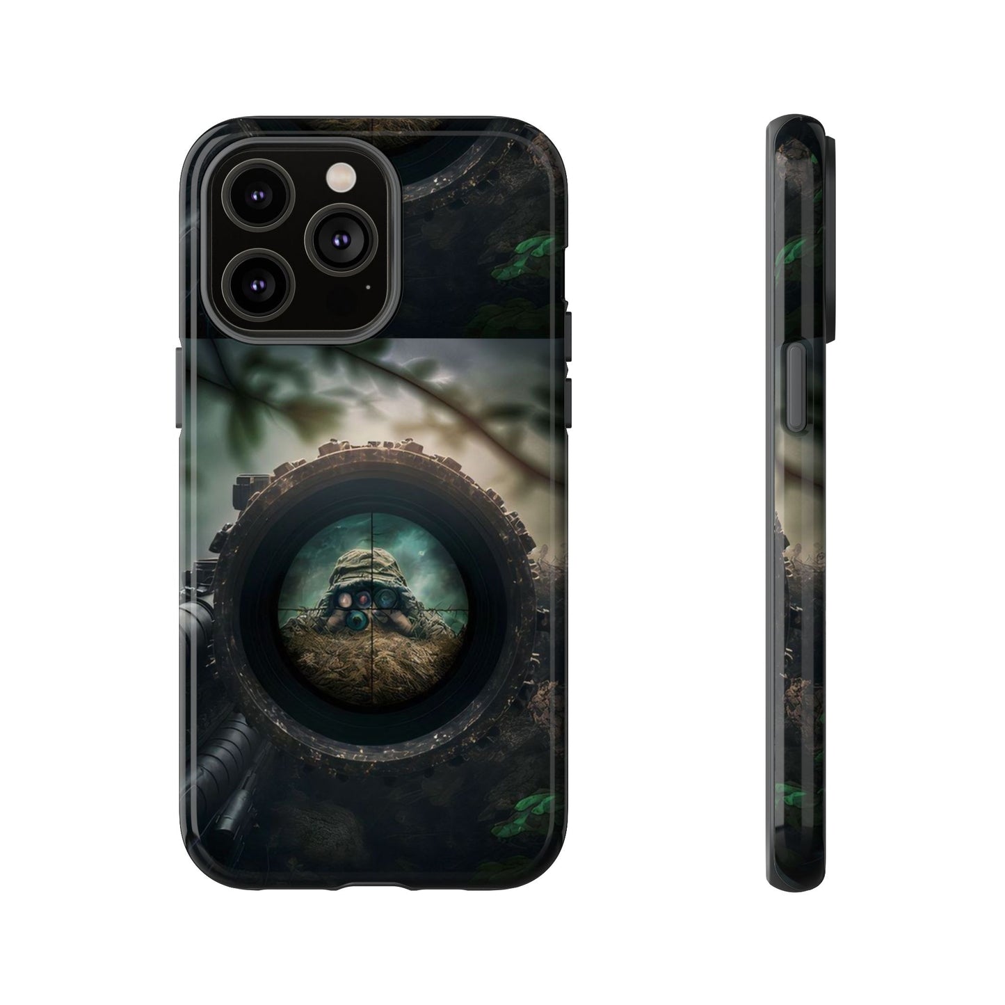 Sniper Scope Soldier Phone Case | Dual Layer Tough Cover  For iPhone