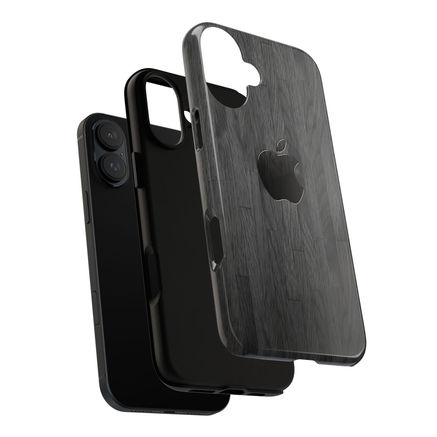 Tough Cases For iPhones, Gray Wood Color Rugged Phone Case