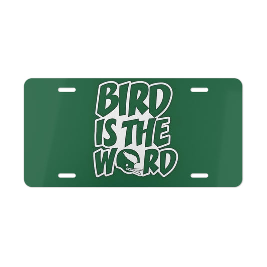 The Bird Is The Word Philadelphia Green Sports Front Vanity License Plate
