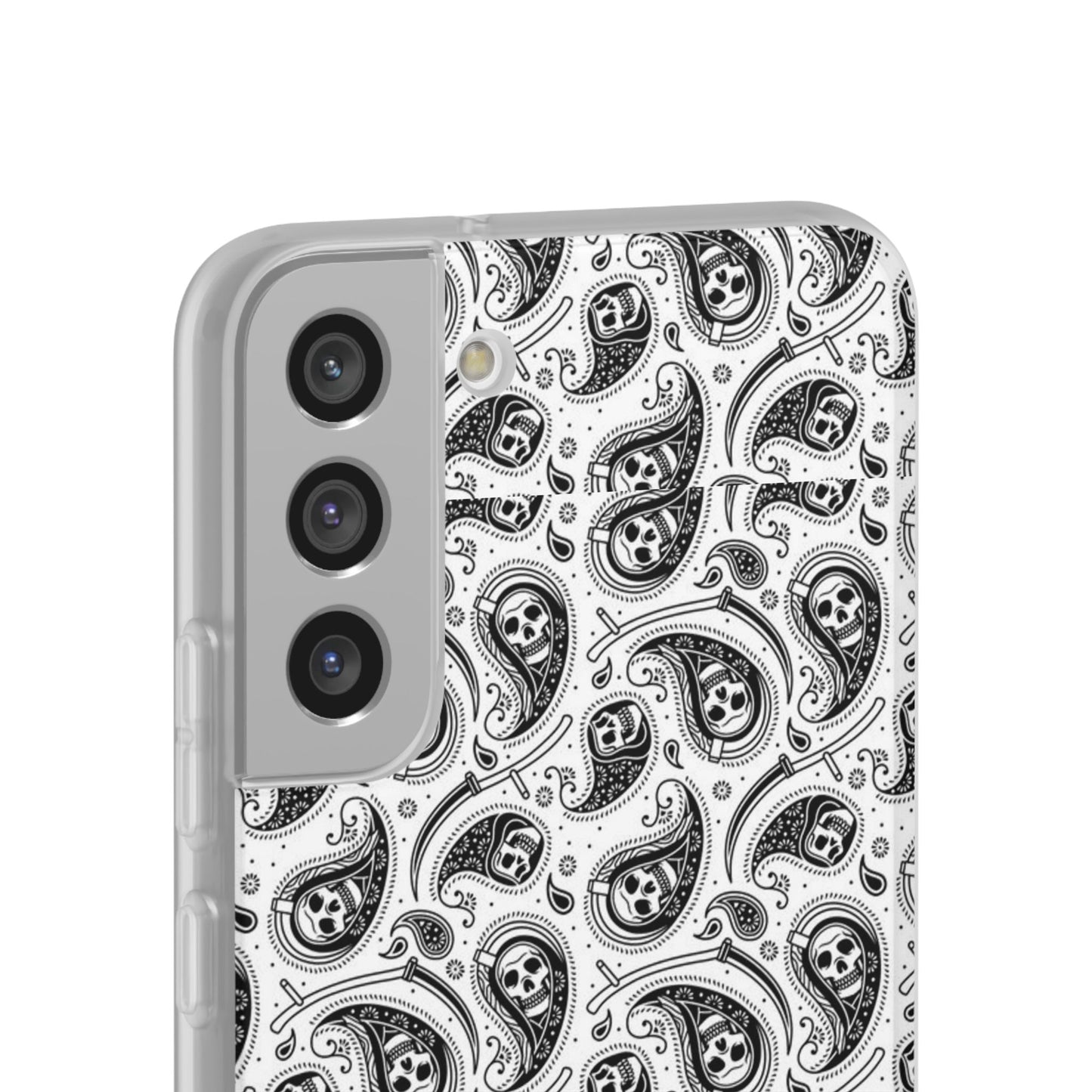 Skull Paisley Pattern Phone Case TPU Soft Flexi Case for iPhones
