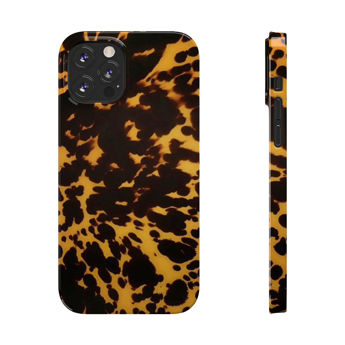 Two Tone Tortoiseshell iPhone Ultra Slim Cases, Glossy Finish